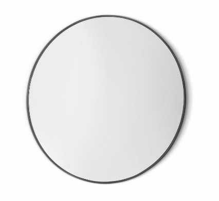 spogulis Gamma Round Black, d=600 mm, black stainless steel